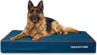 🐾 premium replacement outer cover for the dog's bed - washable oxford fabric - extra large size, blue with red piping logo