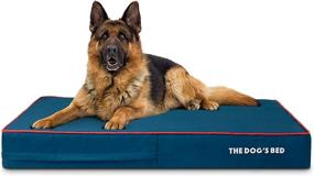 img 4 attached to 🐾 Premium Replacement Outer Cover for The Dog's Bed - Washable Oxford Fabric - Extra Large Size, Blue with Red Piping