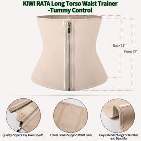 img 2 attached to Get Fit In Style With KIWI RATA Women'S X-Shape Latex Corset Waist Trainer With Double Straps And Faja Trimmer Belt