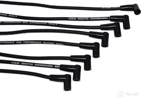 img 2 attached to 🔌 A-Team Performance - High Performance 8.0mm Silicone Spark Plug Wires Set for SBC Small Block Chevy Chevrolet GMC Under The Exhaust Wires HEI 283 305 307 327 350 400 - Black