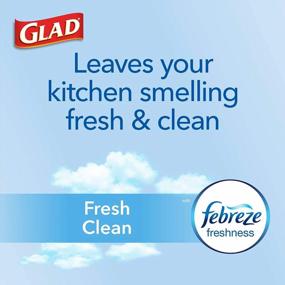 img 2 attached to Glad ForceFlex Tall Kitchen Drawstring Trash Bags – 13 Gallon Trash Bag, Fresh Clean Scent With Febreze Freshness – 80 Count (Package May Vary)