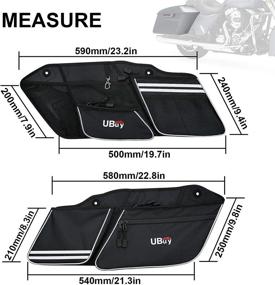 img 3 attached to 🛍️ Touring Street Glide Saddlebag Organizers Bag for 2014-2020 - Road King, Road Glide, Electra Glide - Motorcycle Saddle Bag Side Storage Bags, 2 Pack