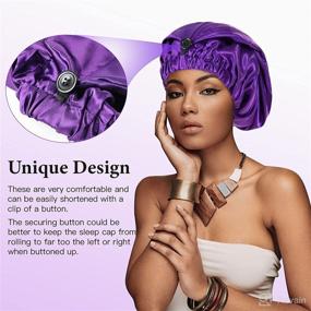 img 3 attached to 👒 Fashionable Bonnet Foldable Button Braids Dreadlocks: Stylish Hair Accessory for Convenient Styling