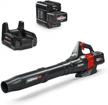 snapper hd 48v max cordless electric 450 cfm leaf blower kit with 2.0 battery and rapid charger logo