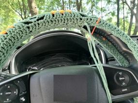 img 1 attached to YDM Crochet Steering Wheel Cover
