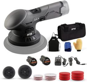 img 4 attached to 🚗 Cordless Car Buffer Polisher, SPTA Brushless Polisher with Variable Speed, 12V Lithium Rechargeable Battery (2Pcs), Portable Polisher Kit with Polishing Pads for Efficient Waxing