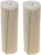 6-pack of elastic bandage wraps with self-closure - 5 yards stretched compression bandages, ideal for first aid kits and medical centers logo
