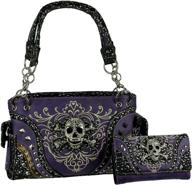 👜 western rhinestone concealed handbag wallet - stylish women's shoulder bag and wallet combination логотип