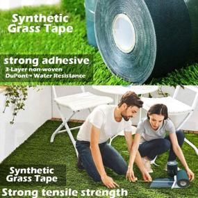img 1 attached to TYLife Artificial Grass Tape - Double-Sided Seam Tape (6Inx16Ft) For Outdoor/Indoor Use - Self-Adhesive Synthetic Turf Tape For Concrete, Jointing, And Fixing Fake Green Lawn/Rug