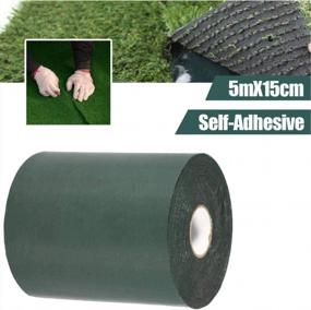 img 4 attached to TYLife Artificial Grass Tape - Double-Sided Seam Tape (6Inx16Ft) For Outdoor/Indoor Use - Self-Adhesive Synthetic Turf Tape For Concrete, Jointing, And Fixing Fake Green Lawn/Rug
