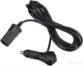 img 4 attached to Ninth-City 12V/24V Car Charger Cable: Cigarette Lighter Extension Cord, Male Plug to Female Socket with 15A Fuse, LED Lights - 5FT/1.5M