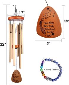 img 3 attached to Pet Memorial Wind Chime with Rainbow Bridge 🌈 Bracelet: A Soothing Sympathy Gift for Loss of Loved One