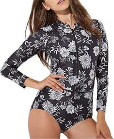 img 1 attached to 🌸 Lynddora Women's Floral Swimsuit: Optimal Protection for Women's Clothing with Swimsuits & Cover Ups