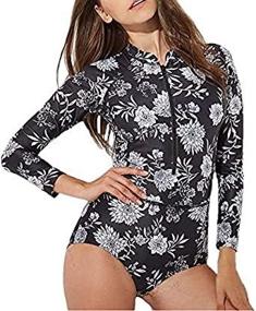 img 2 attached to 🌸 Lynddora Women's Floral Swimsuit: Optimal Protection for Women's Clothing with Swimsuits & Cover Ups