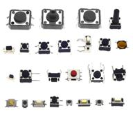 25-value micro momentary tactile switch kit with 250 pieces push button switches logo