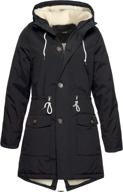 avanzada thickened outerwear drawstring black xxl women's clothing : coats, jackets & vests logo