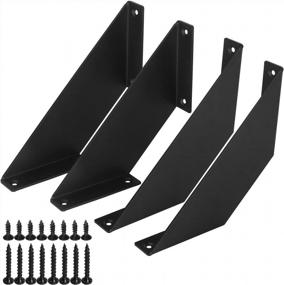 img 3 attached to Set Of 4 Sturdy Angle Shelf Brackets For Heavy Duty Floating Shelves, 6-Inch Support Brackets