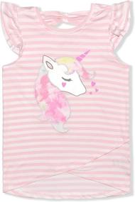 img 1 attached to 🦄 2-Pack Unicorn/Panda Graphic Shirts and Printed Tees for Girls