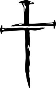 img 2 attached to 🌅 Sunset Graphics & Decals Cross of Nails Decal Vinyl Car Sticker - Black, 5.5 x 3.5 inches: Unique Decal for Cars, Trucks, Vans, Walls, and Laptops - SGD000046