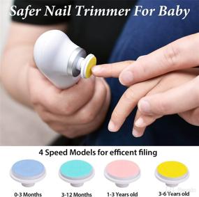 img 2 attached to 👶 Hopene Electric Baby Nail File Trimmer: 2022 New Upgraded Design, Gentle and Safe for Newborns, Infants, and Toddlers