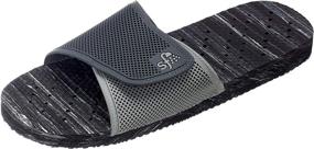 img 1 attached to 🚿 Ultimate Hygiene and Comfort: Showaflops Antimicrobial Shower Water Sandals for Boys