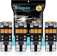 🚗 alopee 4pcs 194 led bulb amber, t10 led bulb 9smd 2835 chips, 168 led bulb, 921 2825 led bulb w5w 158 501 - error-free car dome map door instrument license plate light marker light dc 12v logo