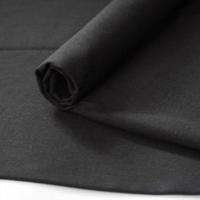 img 1 attached to 20X56In Black Linen Needlework Fabric For Garment Craft, Flower Pot Decoration & Tablecloth