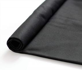 img 2 attached to 20X56In Black Linen Needlework Fabric For Garment Craft, Flower Pot Decoration & Tablecloth