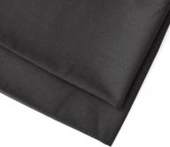20x56in черная льняная ткань для рукоделия для швейных изделий, украшения цветочных горшков и скатерти логотип