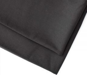 img 4 attached to 20X56In Black Linen Needlework Fabric For Garment Craft, Flower Pot Decoration & Tablecloth