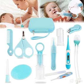 img 4 attached to 👶 Newborn Baby Essentials Set for Grooming, Nail Care, Nasal Congestion, Temperature Monitoring, and Medication Dispensing for Boys and Girls