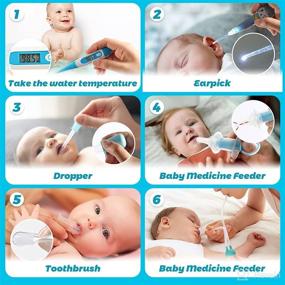 img 1 attached to 👶 Newborn Baby Essentials Set for Grooming, Nail Care, Nasal Congestion, Temperature Monitoring, and Medication Dispensing for Boys and Girls
