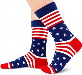 img 2 attached to Men'S Fun Novelty Socks For Taco, Poker, Golf, Flag, Baseball, And Alien Lovers - Perfect Gifts For Golfers, Taco Enthusiasts, And Game Fandoms