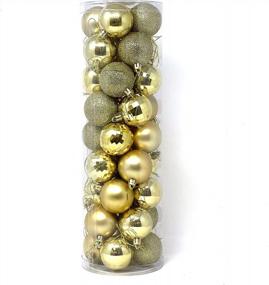 img 2 attached to 2 Inch (5CM) Gold Christmas Ornament Balls For Xmas Tree - Allgala 36 PK, 4 Style