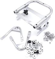 🏍️ asd chrome two-up razor chopper king size tour pak pack trunk rack with detachable mounting and docking hardware kit - compatible with 1997-2008 harley davidson touring model логотип