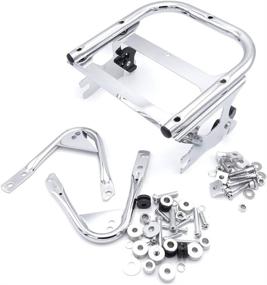 img 4 attached to 🏍️ ASD Chrome Two-Up Razor Chopper King Size Tour Pak Pack Trunk Rack with Detachable Mounting and Docking Hardware Kit - Compatible with 1997-2008 Harley Davidson Touring Model