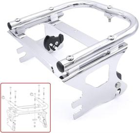 img 3 attached to 🏍️ ASD Chrome Two-Up Razor Chopper King Size Tour Pak Pack Trunk Rack with Detachable Mounting and Docking Hardware Kit - Compatible with 1997-2008 Harley Davidson Touring Model