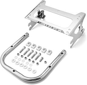 img 2 attached to 🏍️ ASD Chrome Two-Up Razor Chopper King Size Tour Pak Pack Trunk Rack with Detachable Mounting and Docking Hardware Kit - Compatible with 1997-2008 Harley Davidson Touring Model