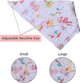 img 4 attached to Organic Cotton Baby Bibs - HECCEI Bandana Drool Bibs For Teething And Drooling