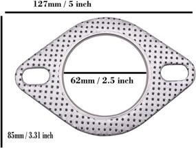 img 3 attached to 2 Bolt 2 5Inch Exhaust Flange Manifold