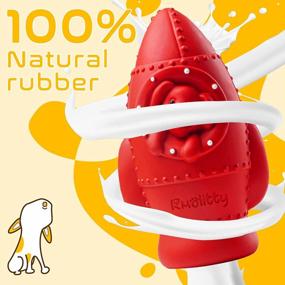 img 2 attached to Indestructible Dog Chew Toys For Aggressive Chewers - Non-Toxic Natural Rubber Toy For Large And Medium Breeds By Rmolitty (Rocket-Red)
