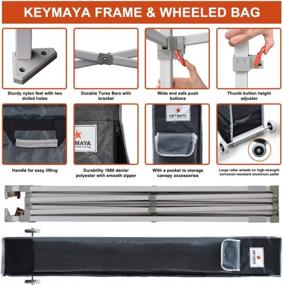 img 2 attached to Обновите свой навес с помощью складной сменной сумки на роликах Keymaya — прочной, удобной в транспортировке и идеально подходящей для палаток 10X10 Pop Up