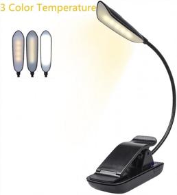 img 2 attached to Rechargeable 3000K-6500K Adjustable Color Temperature Book Light - 35 Hours Reading, 9 Models Brightness & Flexible Eye-Friendly Desk Lamp | Easy Clip On Reading Light For Bed With AC Charger & Cable