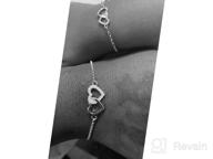 img 1 attached to Mom and Me Double Heart Bracelet 👩 - Sterling Silver Set or Individual Option for Sale review by Linda Wiley
