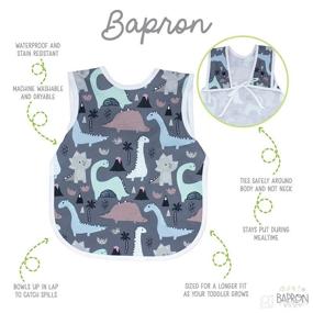 img 3 attached to 🦖 BapronBaby Dinosaur Drawings Bapron - Soft Waterproof Stain Resistant Bib - Machine Washable - 6 Months - 5 Years - (Size Baby/Toddler 6 Months-3T)