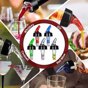 img 1 attached to 25 Pack Automatic Measured 1Oz Liquor Bottle Pourer - Quick Shot Dispenser For Alcohol, Wine, Spirits Home Bar Kitchen Tools