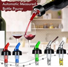 img 3 attached to 25 Pack Automatic Measured 1Oz Liquor Bottle Pourer - Quick Shot Dispenser For Alcohol, Wine, Spirits Home Bar Kitchen Tools