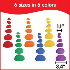 img 2 attached to Rainbow Pebbles: Ultimate Sorting and Stacking Stones Set - Enhance Early Math Skills with 20 Engaging Activity Cards