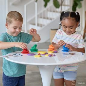 img 3 attached to Rainbow Pebbles: Ultimate Sorting and Stacking Stones Set - Enhance Early Math Skills with 20 Engaging Activity Cards