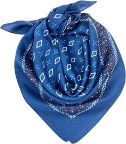 img 4 attached to YOUR SMILE Leopard Square Fashion Women's Accessories - Scarves & Wraps